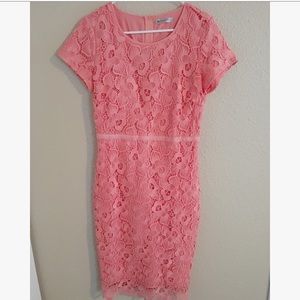 Coral knee length dress